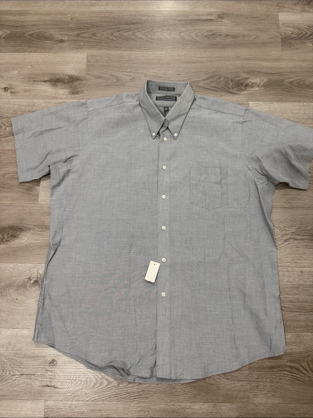 David Taylor Men's Short-Sleeve Button-Down Shirt in Light Gray